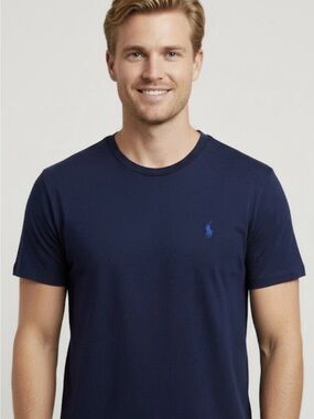 POLO RALPH LAUREN CLASSIC FIT COTTON JERSEY T SHIRT ROYAL BLUE MEN’S SIZE SMALL